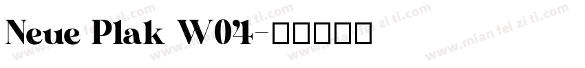 Neue Plak W04字体转换